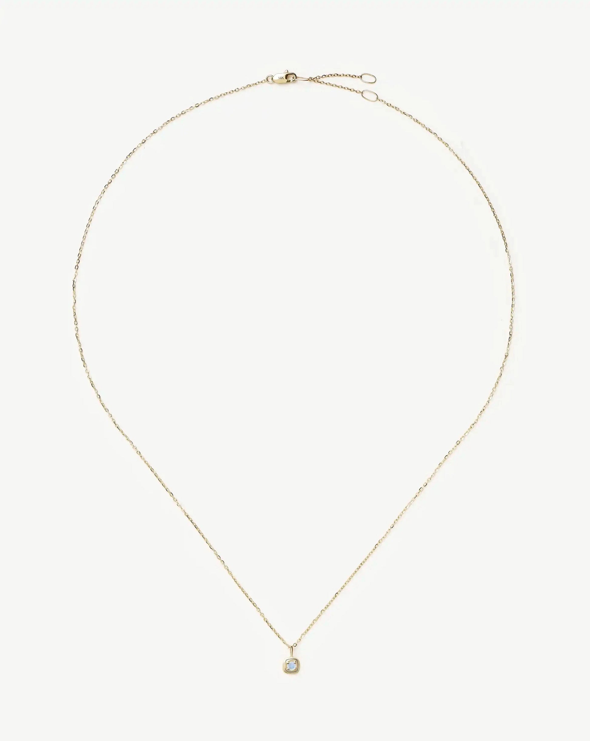 Solid Gold Birthstone Pendant Necklace | 14k Solid Gold Necklaces Missoma 