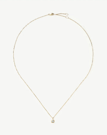 Solid Gold Birthstone Pendant Necklace | 14k Solid Gold Necklaces Missoma 