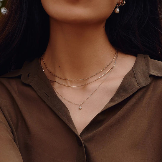 Solid Gold Birthstone Pendant Necklace | 14k Solid Gold Necklaces Missoma 