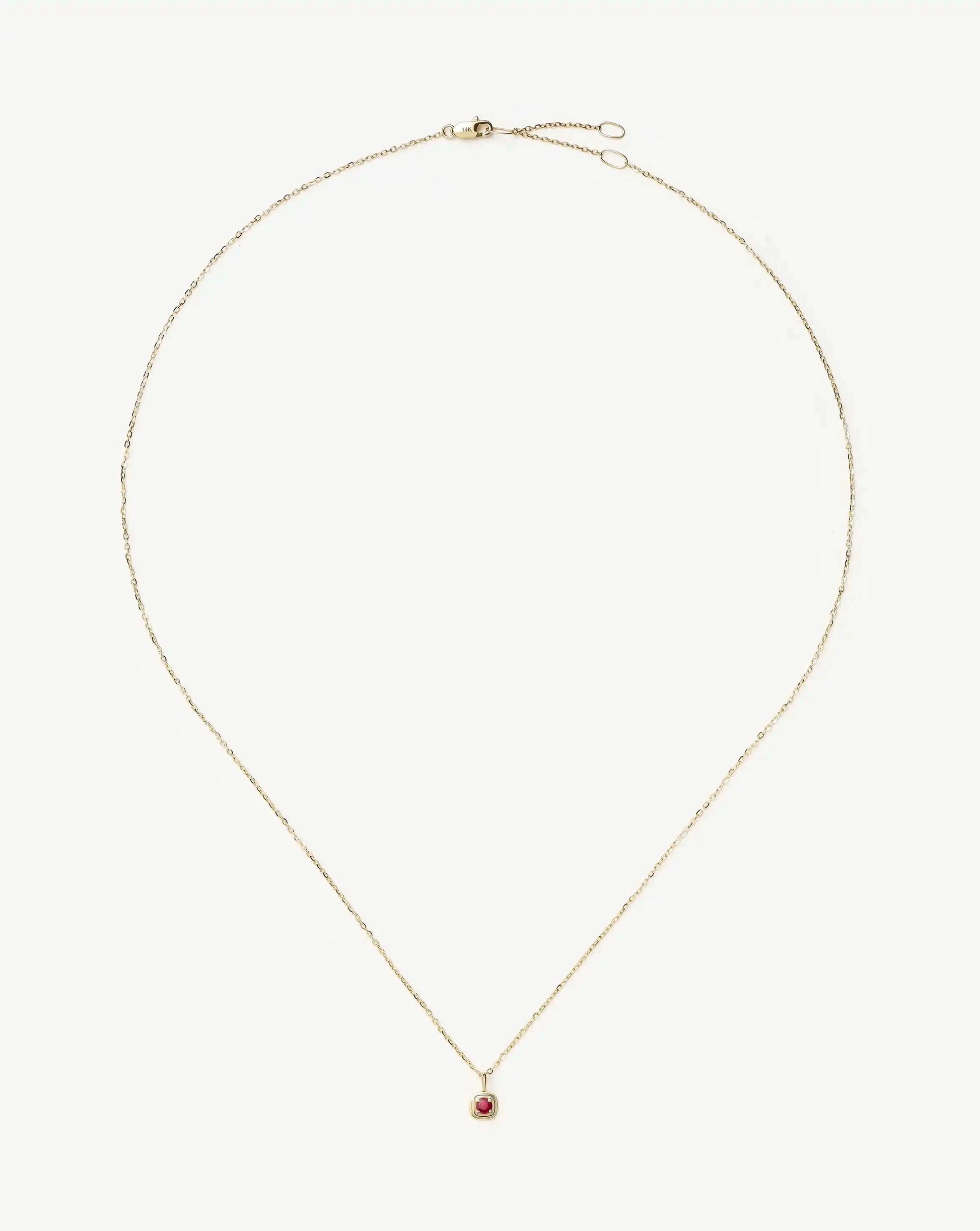 Solid Gold Birthstone Pendant Necklace | 14k Solid Gold Necklaces Missoma 