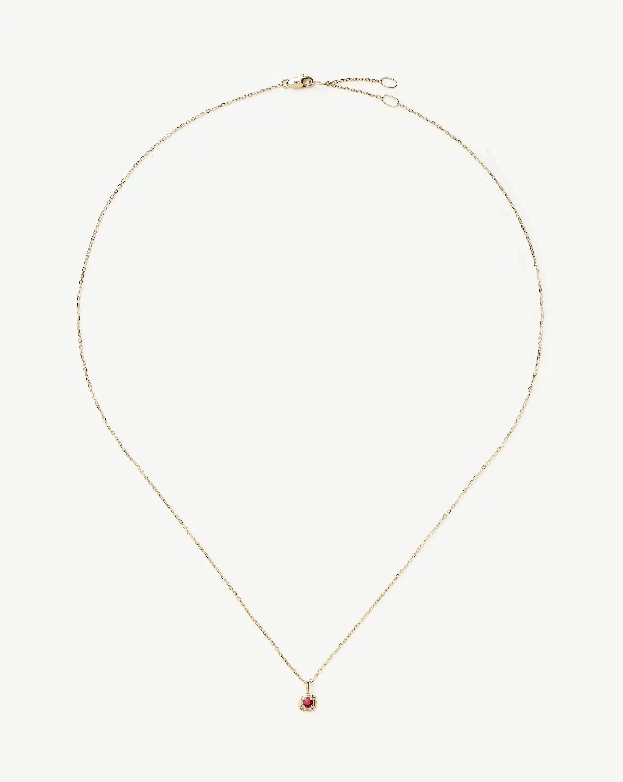 Solid Gold Birthstone Pendant Necklace | 14k Solid Gold Necklaces Missoma 