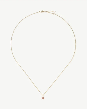 Solid Gold Birthstone Pendant Necklace | 14k Solid Gold Necklaces Missoma 
