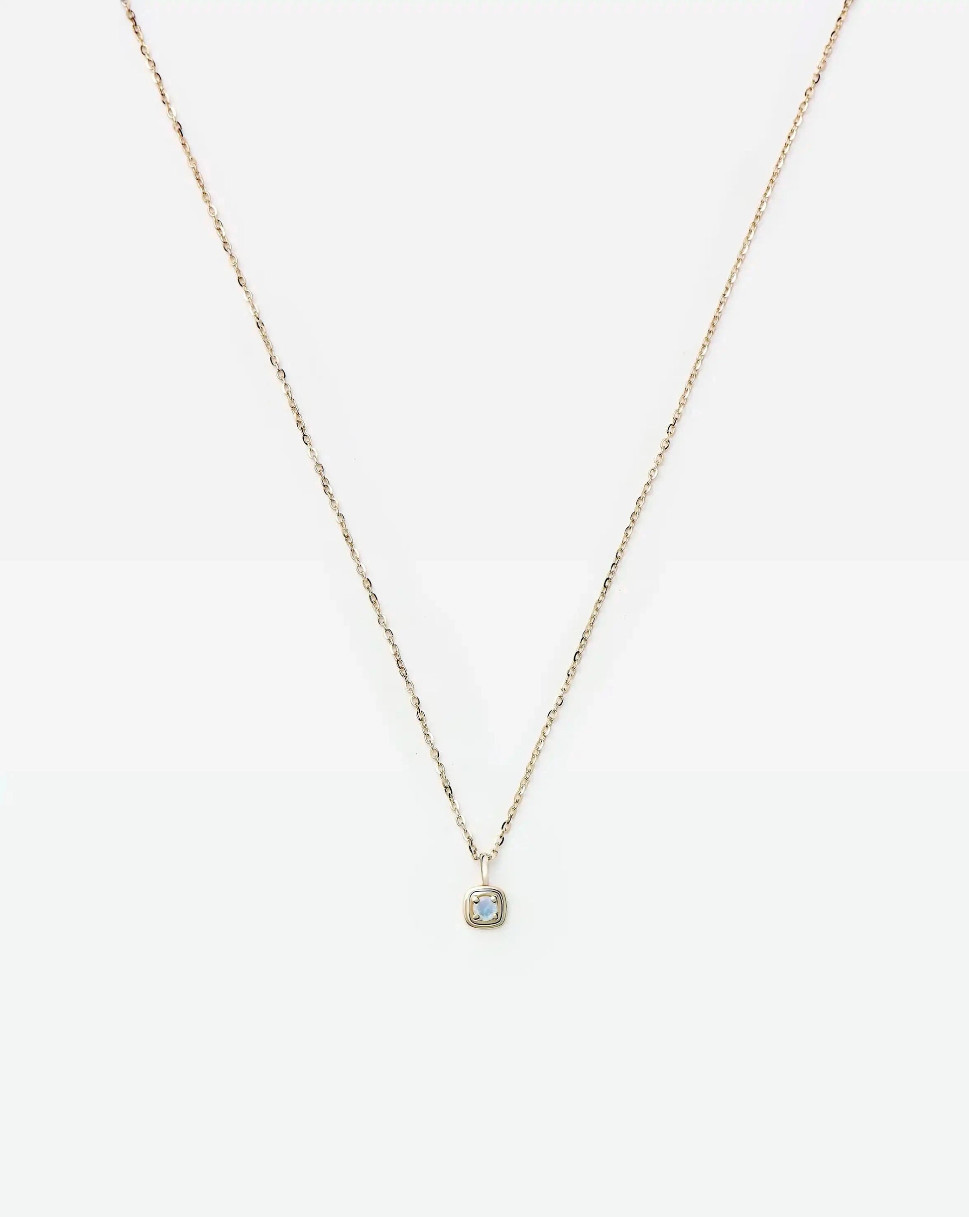 Solid Gold Birthstone Pendant Necklace | 14k Solid Gold Necklaces Missoma 