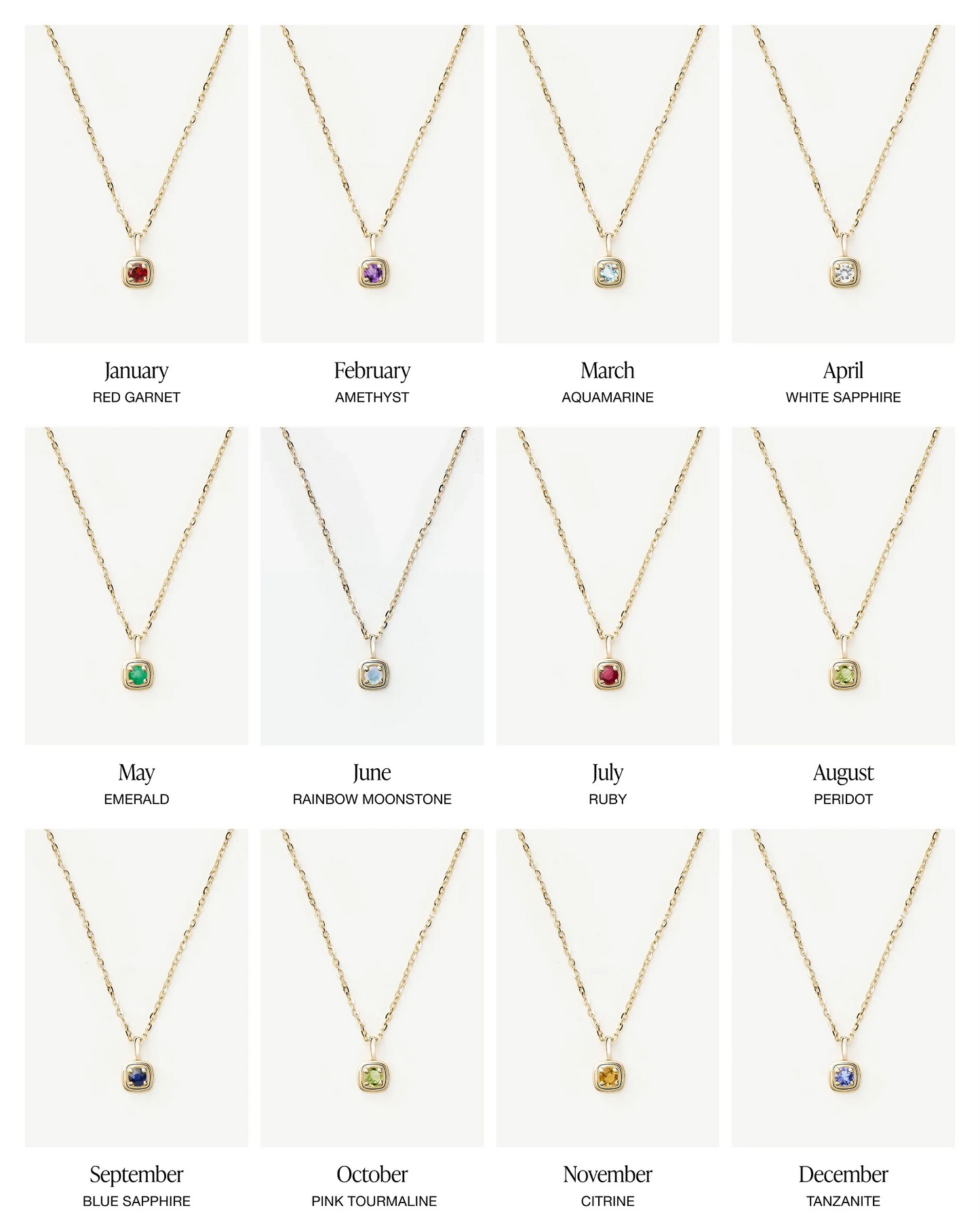 Solid Gold Birthstone Pendant Necklace | 14k Solid Gold Necklaces Missoma 