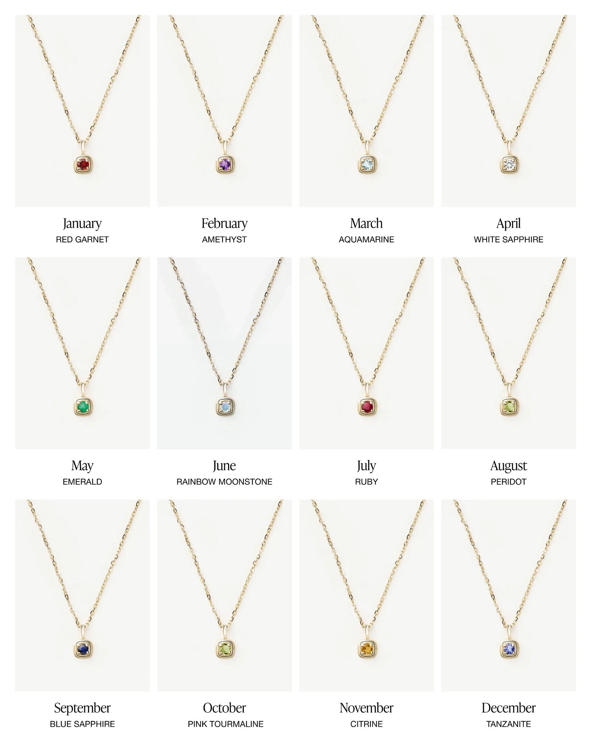 Solid Gold Birthstone Pendant Necklace | 14k Solid Gold Necklaces Missoma 