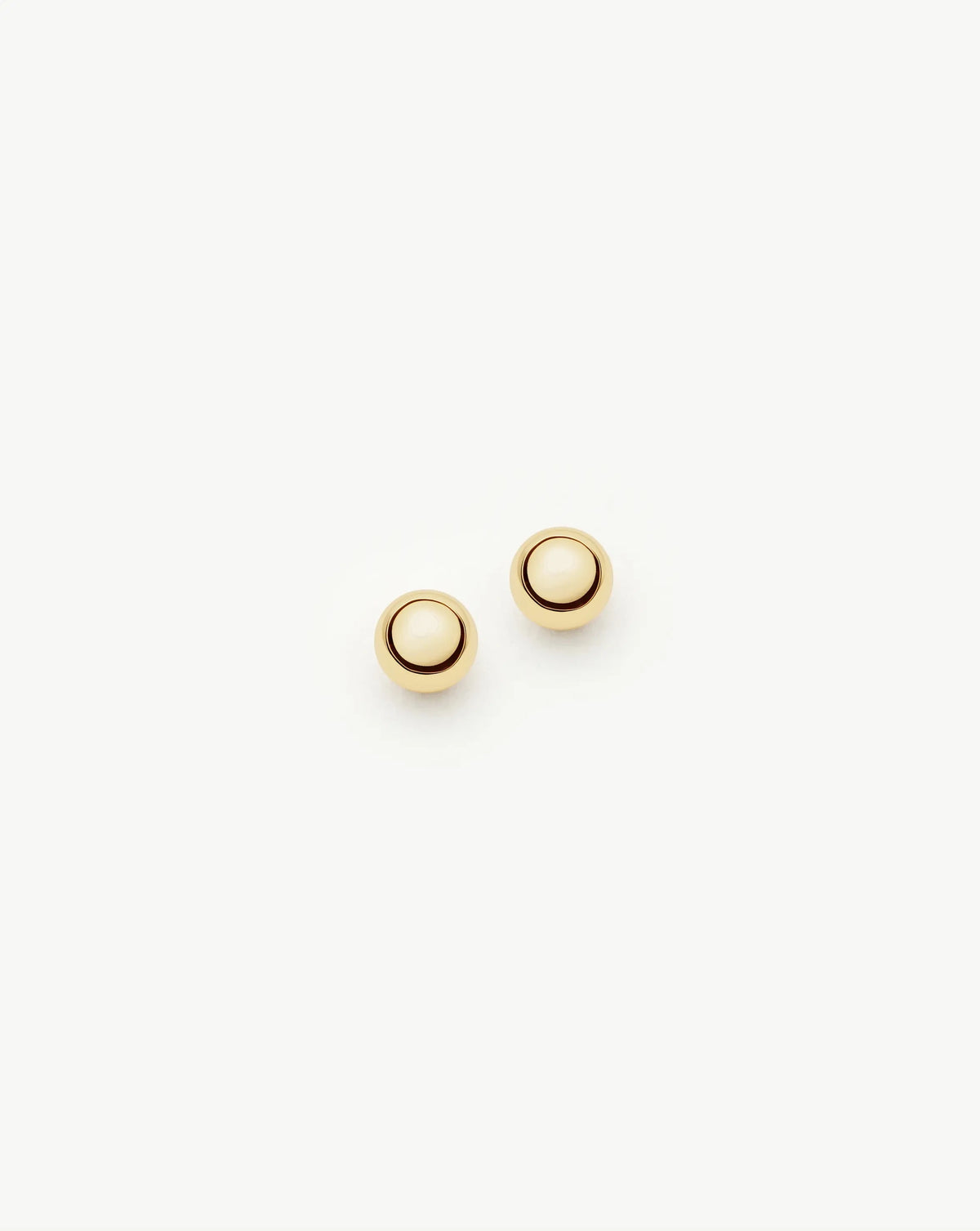 Solid Gold Classic Stud Earrings | 9k Solid Yellow Gold Earrings Missoma 