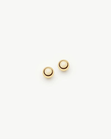 Solid Gold Classic Stud Earrings | 9k Solid Yellow Gold Earrings Missoma 