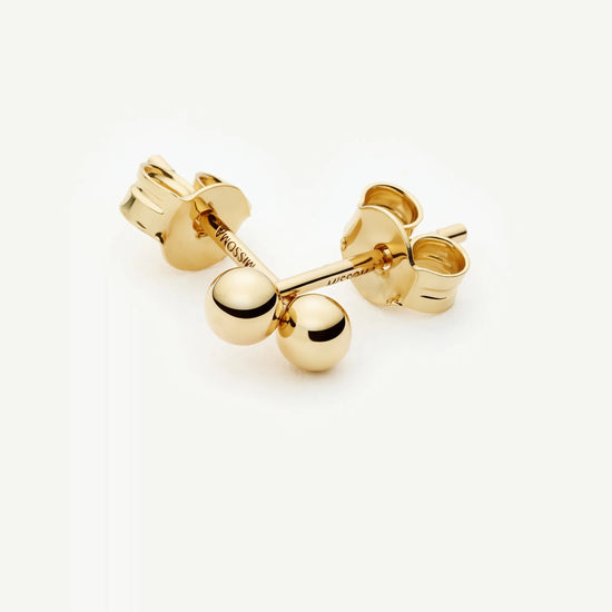 Solid Gold Classic Stud Earrings | 9k Solid Yellow Gold Earrings Missoma 