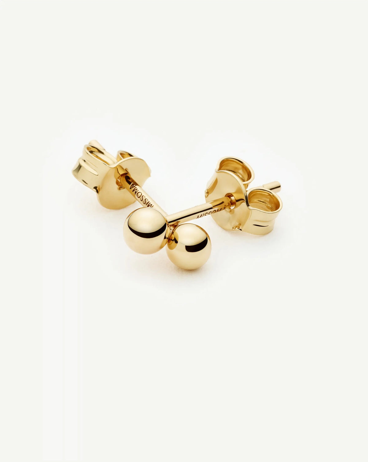 Solid Gold Classic Stud Earrings | 9k Solid Yellow Gold Earrings Missoma 