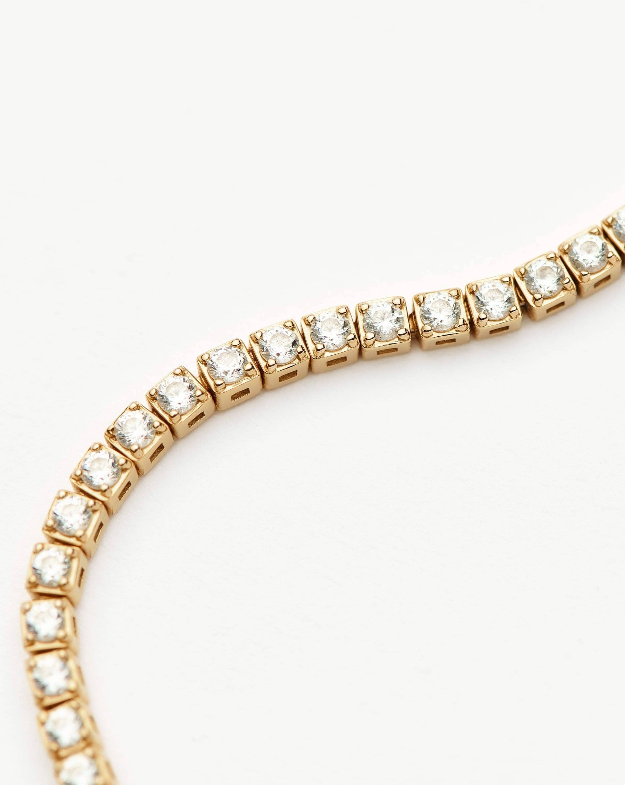 Solid Gold Diamond Tennis Bracelet | 14k Solid Gold Lab Grown Diamonds Bracelets Missoma 