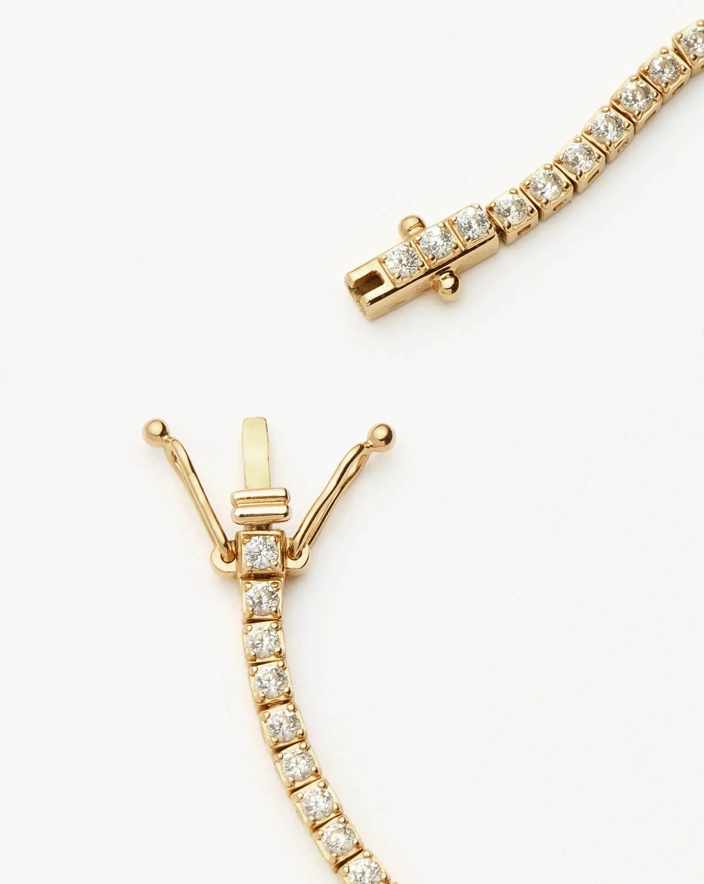 Solid Gold Diamond Tennis Bracelet | 14k Solid Gold Lab Grown Diamonds Bracelets Missoma 