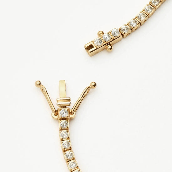 Solid Gold Diamond Tennis Bracelet | 14k Solid Gold Lab Grown Diamonds Bracelets Missoma 