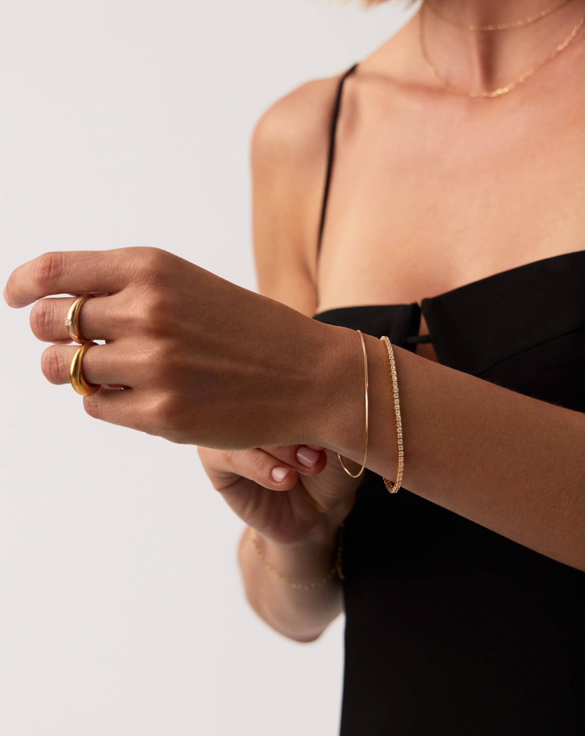 Solid Gold Diamond Tennis Bracelet | 14k Solid Gold Lab Grown Diamonds Bracelets Missoma 