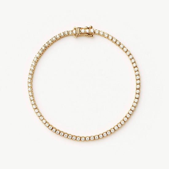 Solid Gold Diamond Tennis Bracelet | 14k Solid Gold Lab Grown Diamonds Bracelets Missoma 