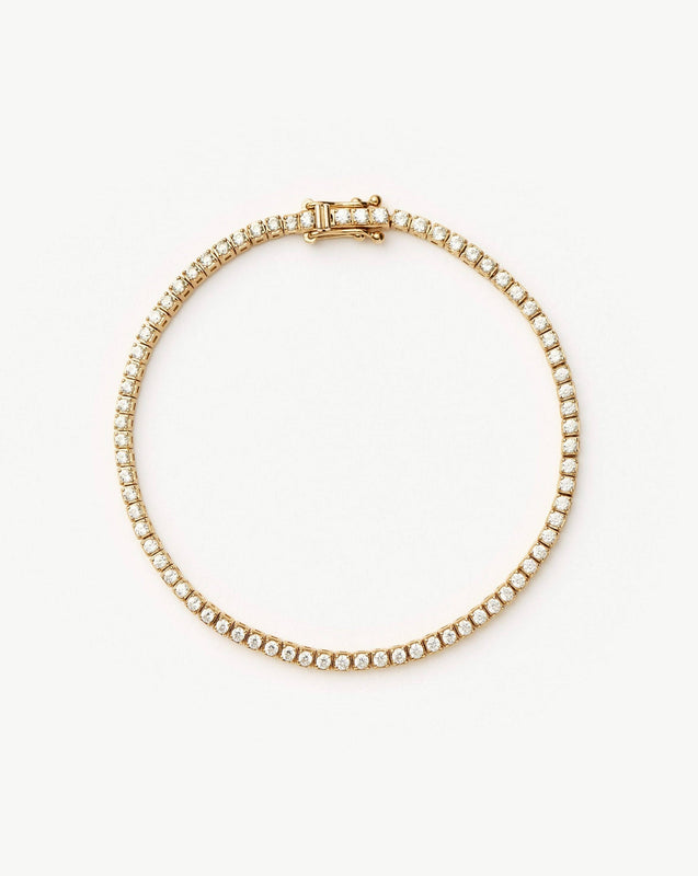 Solid Gold Diamond Tennis Bracelet | 14k Solid Gold Lab Grown Diamonds
