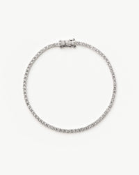 Solid Gold Diamond Tennis Bracelet | 14k Solid White Gold Lab Grown Diamonds Bracelets Missoma 