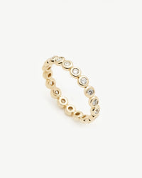Solid Gold Diamond Tennis Eternity Ring | 9k Yellow Gold Rings Missoma 