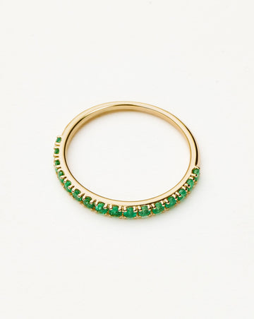 Solid Gold Half Emerald Eternity Ring Rings Missoma 