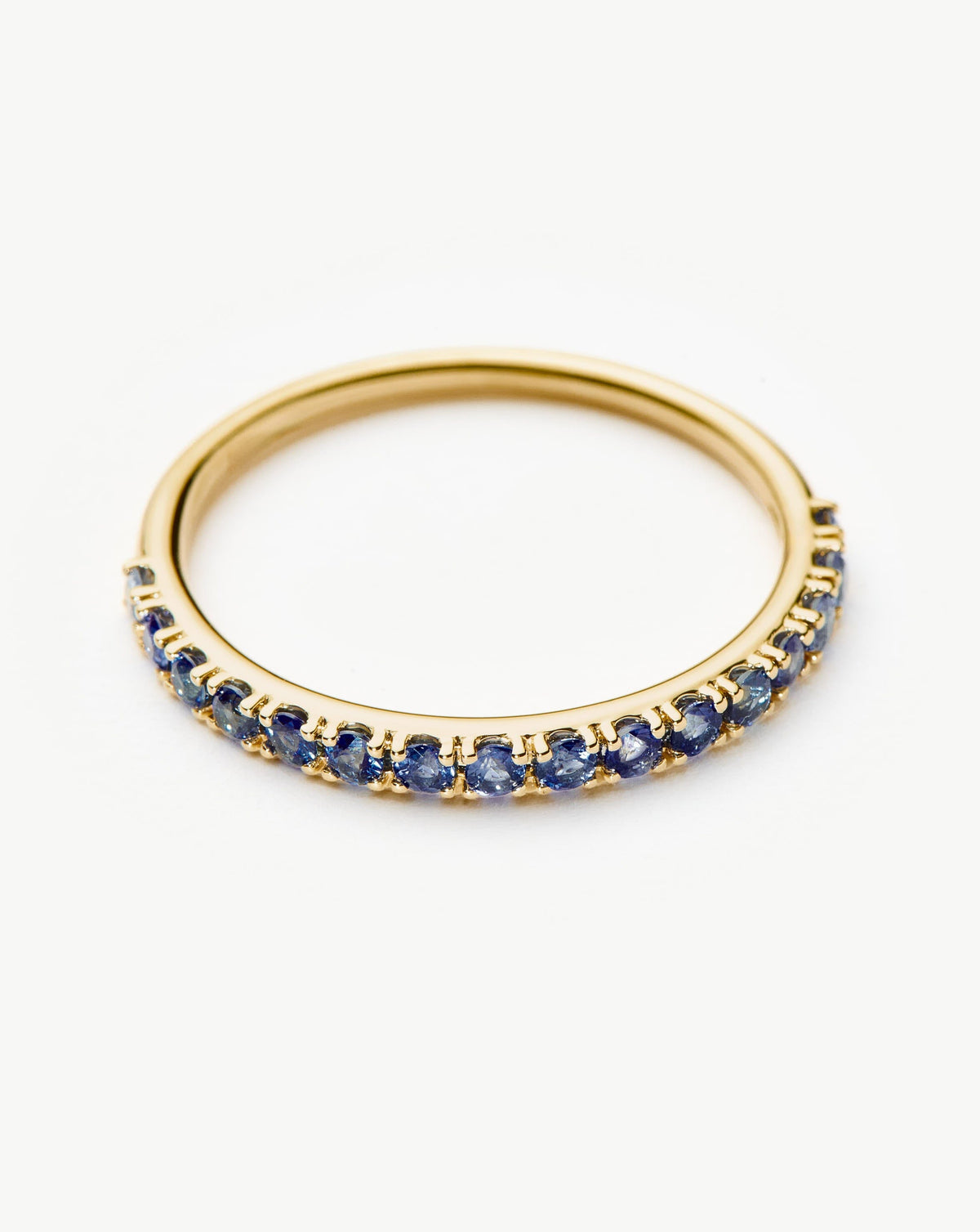 Solid Gold Half Sapphire Eternity Ring | 9k Yellow Gold/Sapphire Rings Missoma 