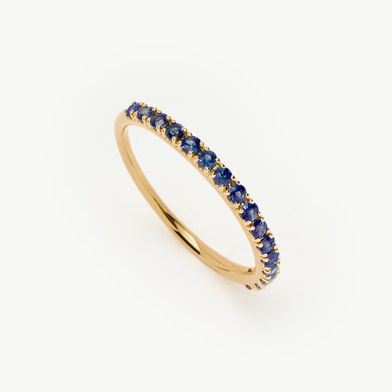 Solid Gold Half Sapphire Eternity Ring | 9k Yellow Gold/Sapphire Rings Missoma 