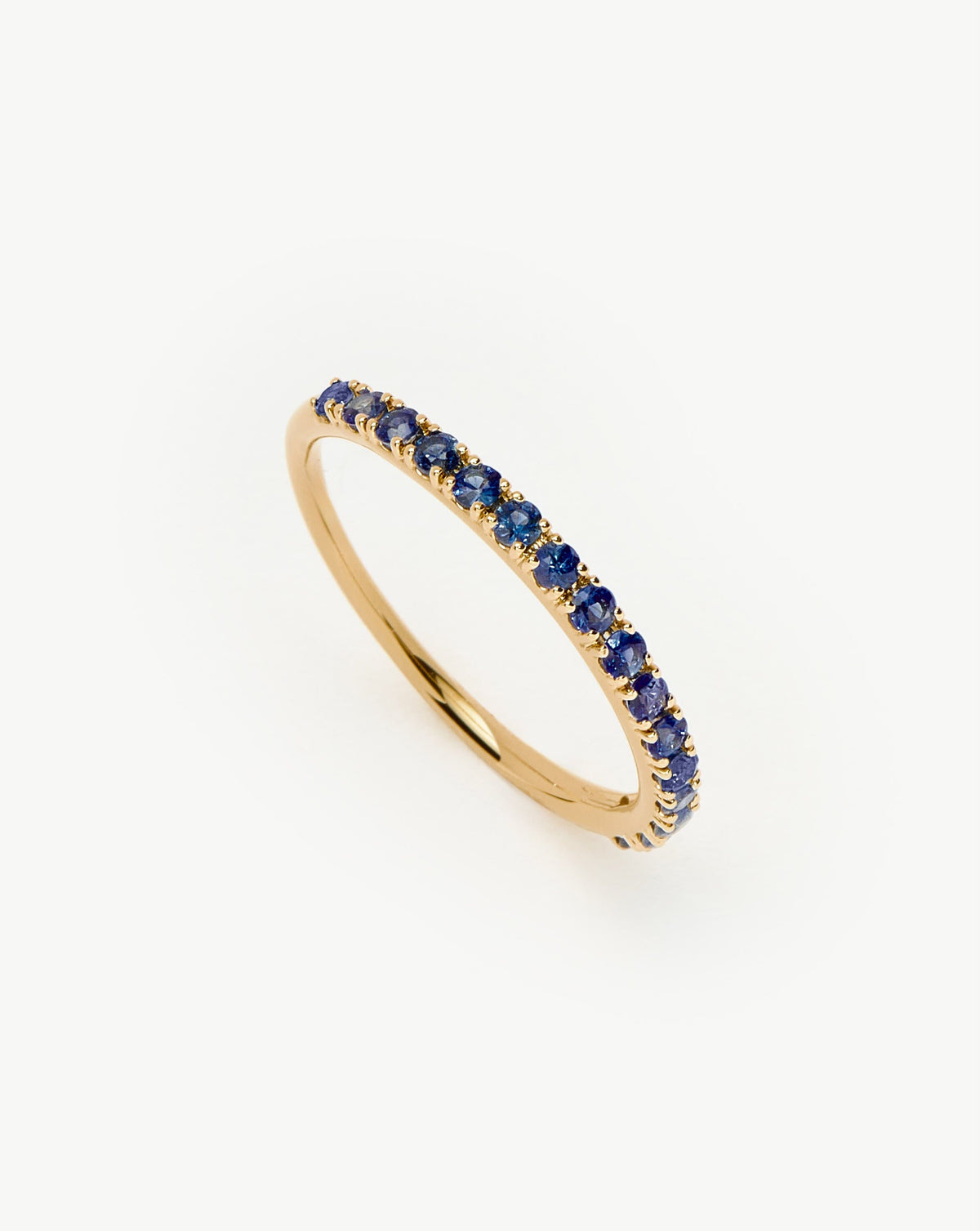 Solid Gold Half Sapphire Eternity Ring | 9k Yellow Gold/Sapphire Rings Missoma 