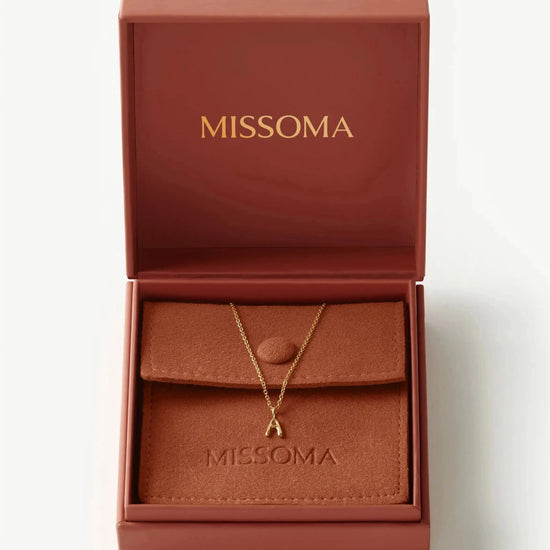 Solid Gold Initial Mini Pendant Necklace - A | 14k Solid Gold Necklaces Missoma 
