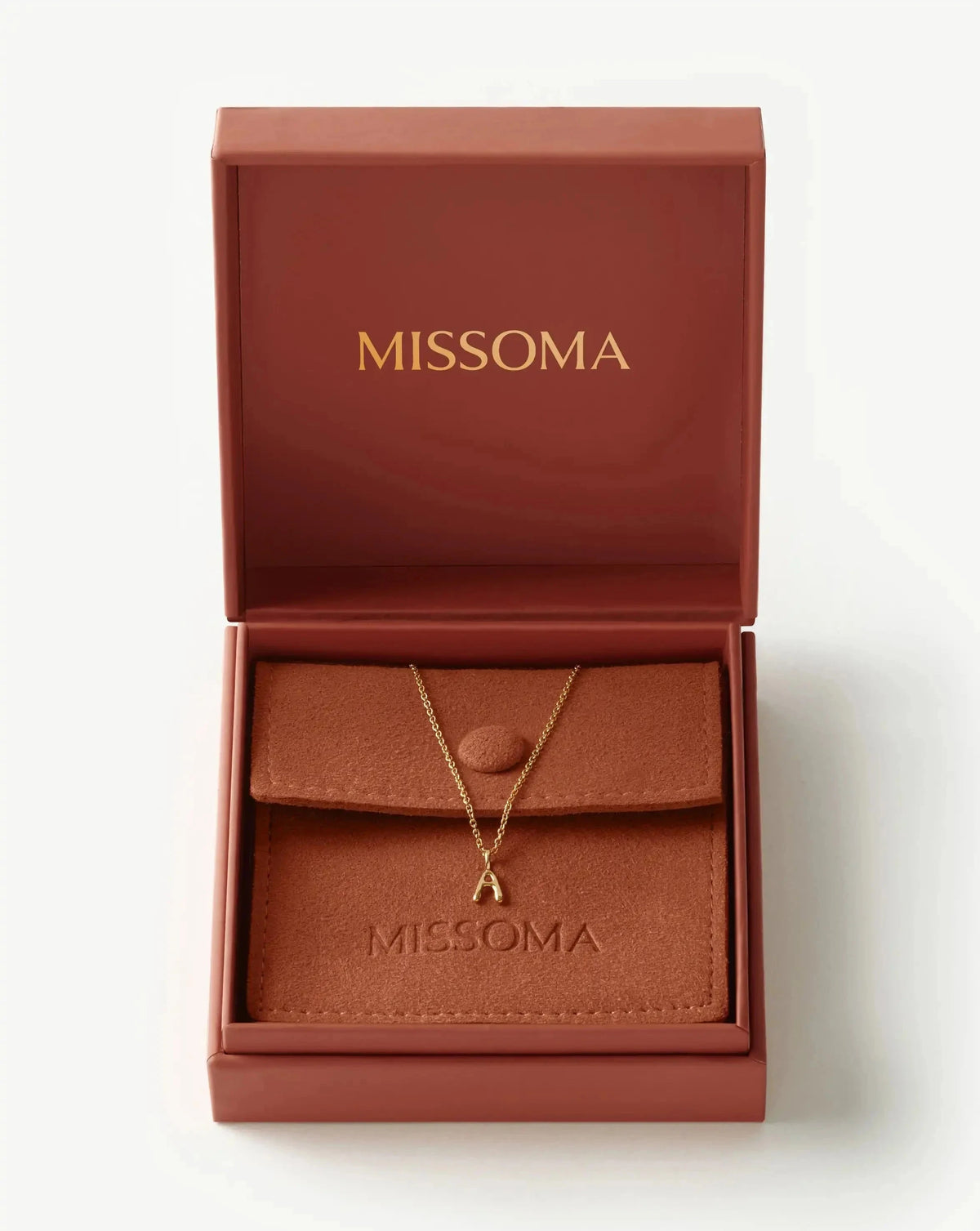 Solid Gold Initial Mini Pendant Necklace - A | 14k Solid Gold Necklaces Missoma 