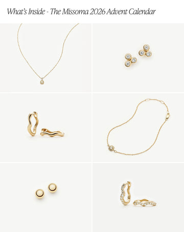 Solid Gold Jewelry Advent Calendar | 9k Solid Yellow Gold Advent Calendar Missoma 