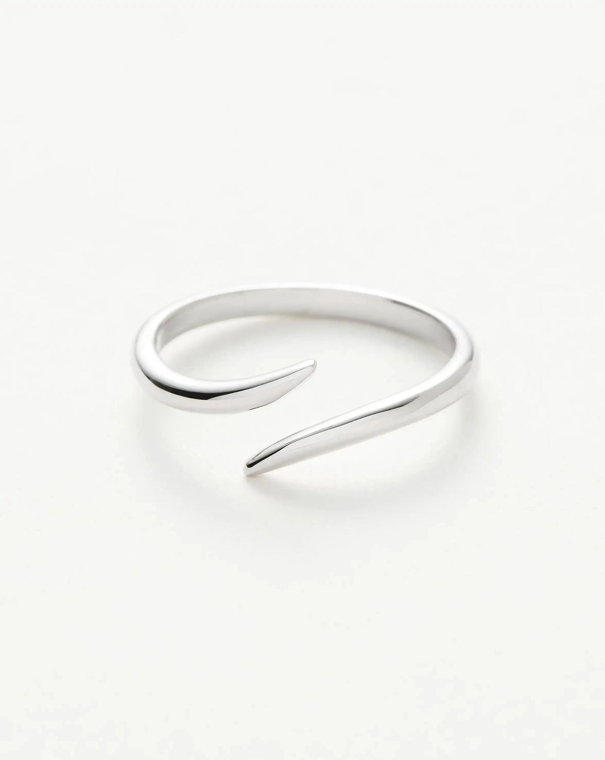 Solid Gold Open Claw Ring | 9k White Gold Rings Missoma 