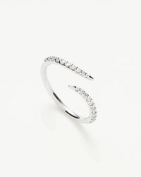 Solid Gold Open Claw Ring | 9k White Gold/Diamond Rings Missoma 