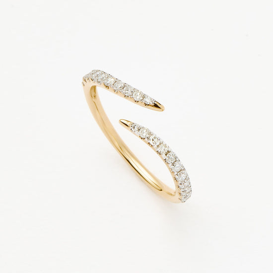 Solid Gold Open Claw Ring | 9k Yellow Gold/Diamond Rings Missoma 