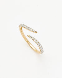 Solid Gold Open Claw Ring | 9k Yellow Gold/Diamond Rings Missoma 