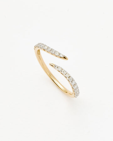 Solid Gold Open Claw Ring | 9k Yellow Gold/Diamond Rings Missoma 