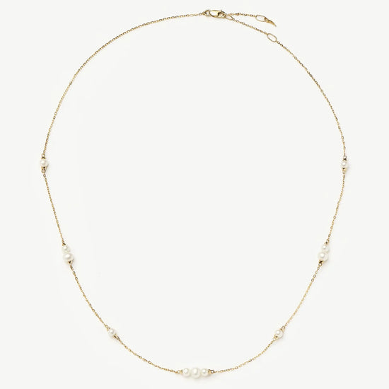 Solid Gold Pearl Chain Necklace | 14k Solid Gold/Pearl Necklaces Missoma 