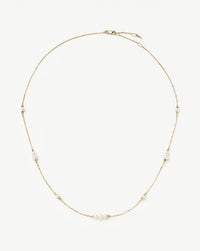 Solid Gold Pearl Chain Necklace | 14k Solid Gold/Pearl Necklaces Missoma 
