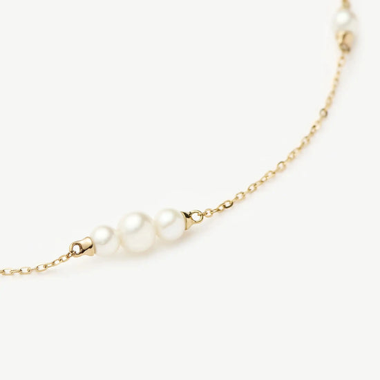 Solid Gold Pearl Chain Necklace | 14k Solid Gold/Pearl Necklaces Missoma 