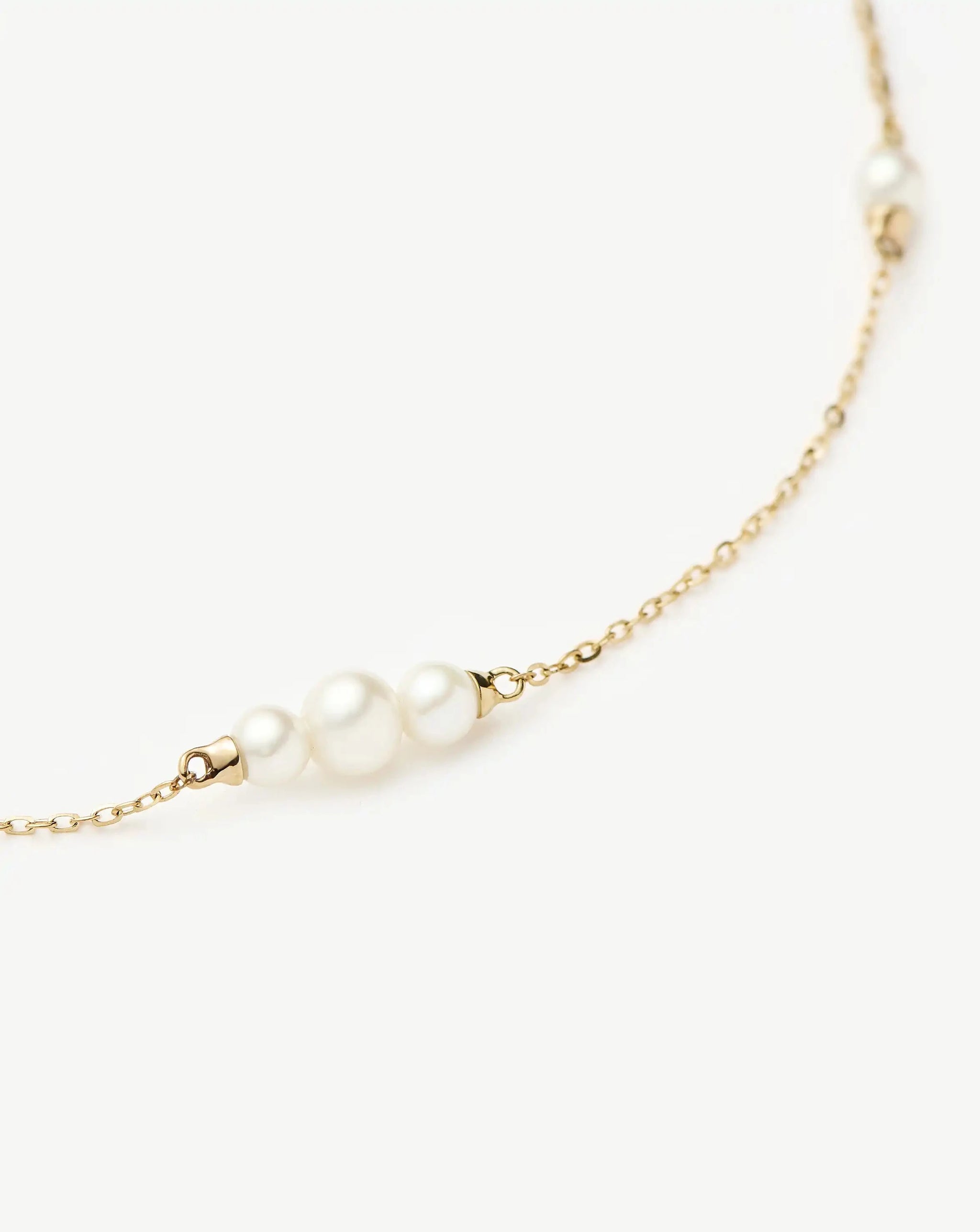 Solid Gold Pearl Chain Necklace | 14k Solid Gold/Pearl Necklaces Missoma 