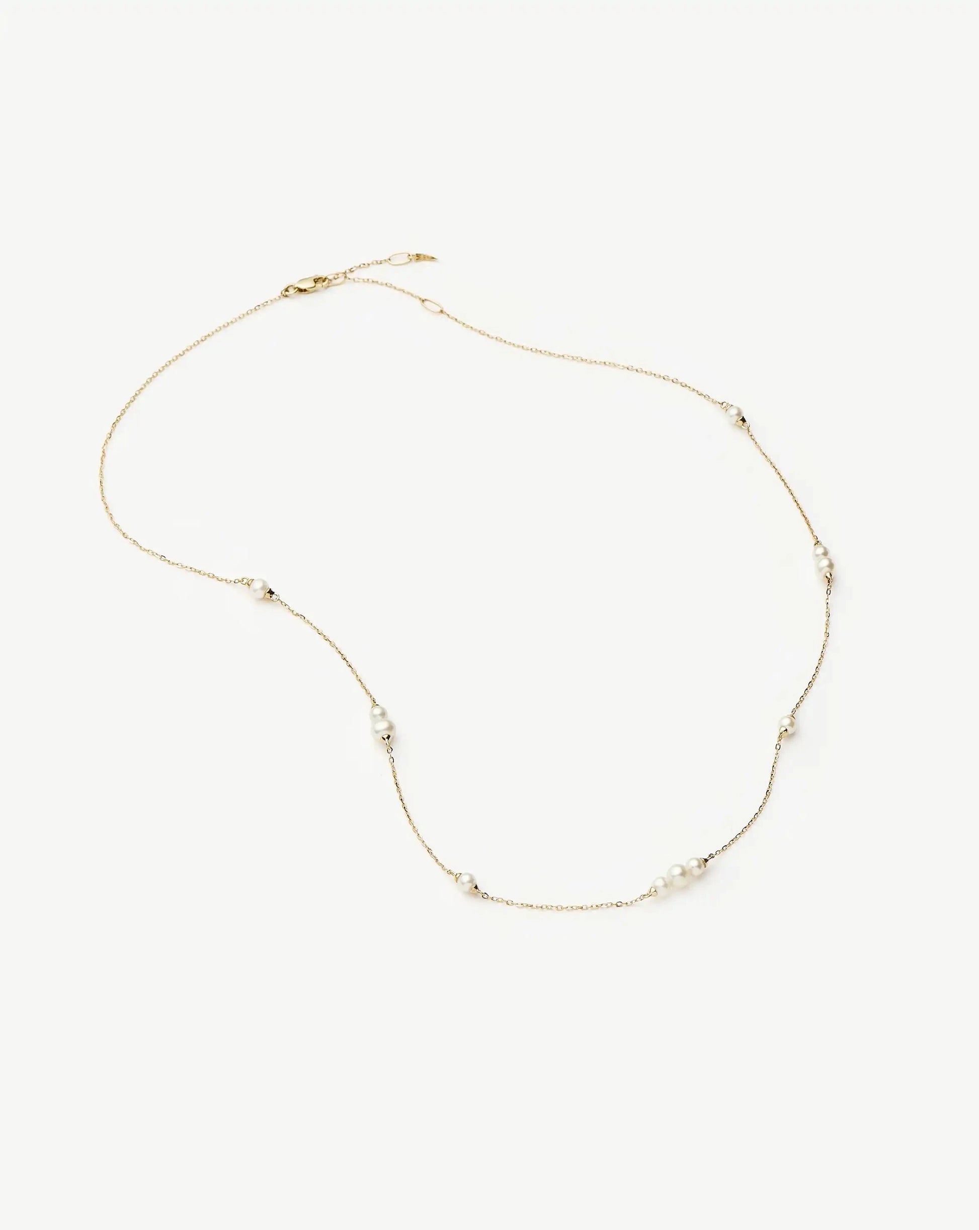 Solid Gold Pearl Chain Necklace | 14k Solid Gold/Pearl Necklaces Missoma 