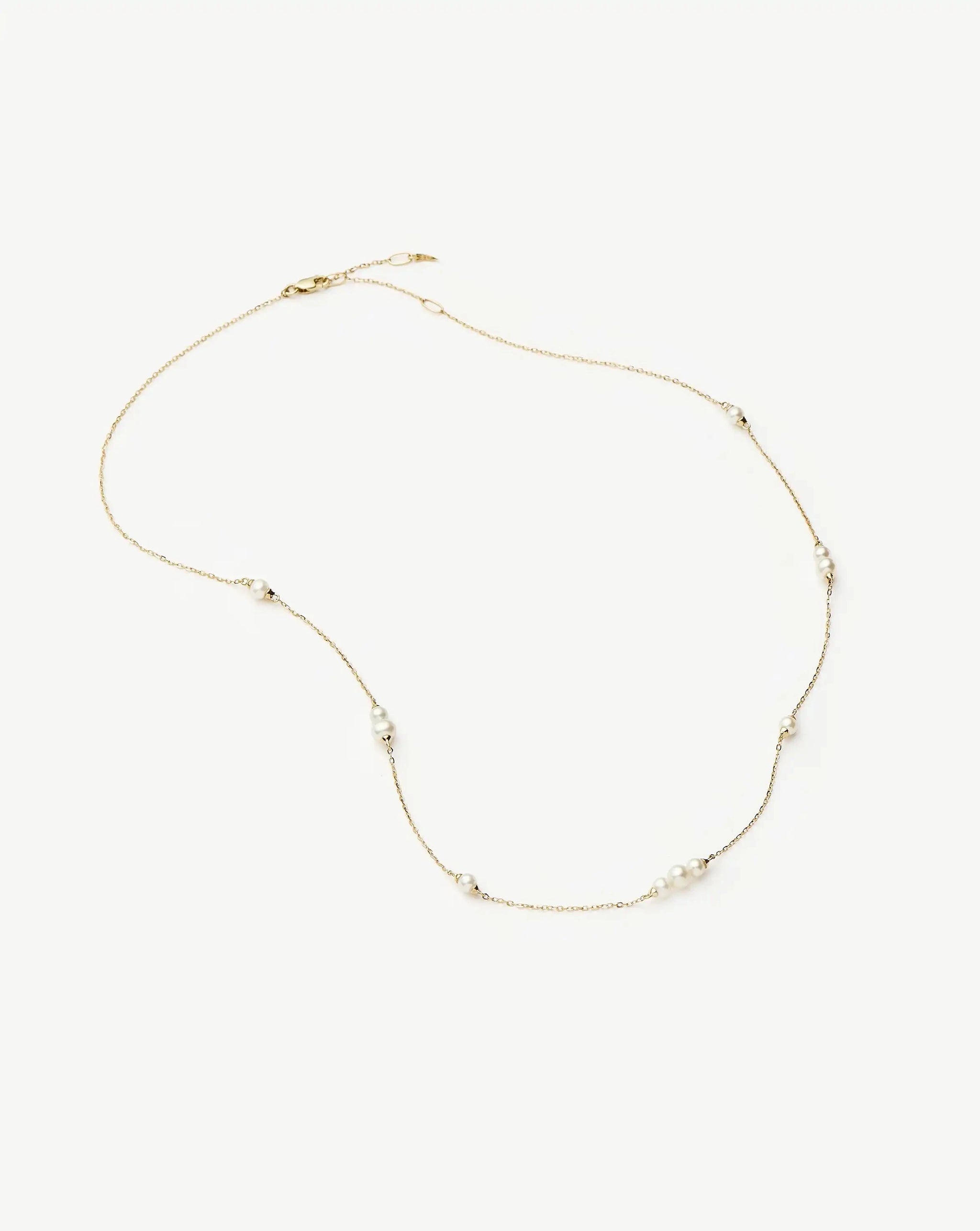 Solid Gold Pearl Chain Necklace | 14k Solid Gold/Pearl Necklaces Missoma 