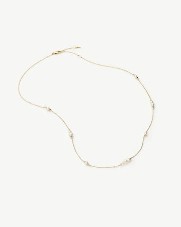 Solid Gold Pearl Chain Necklace | 14k Solid Gold/Pearl Necklaces Missoma 