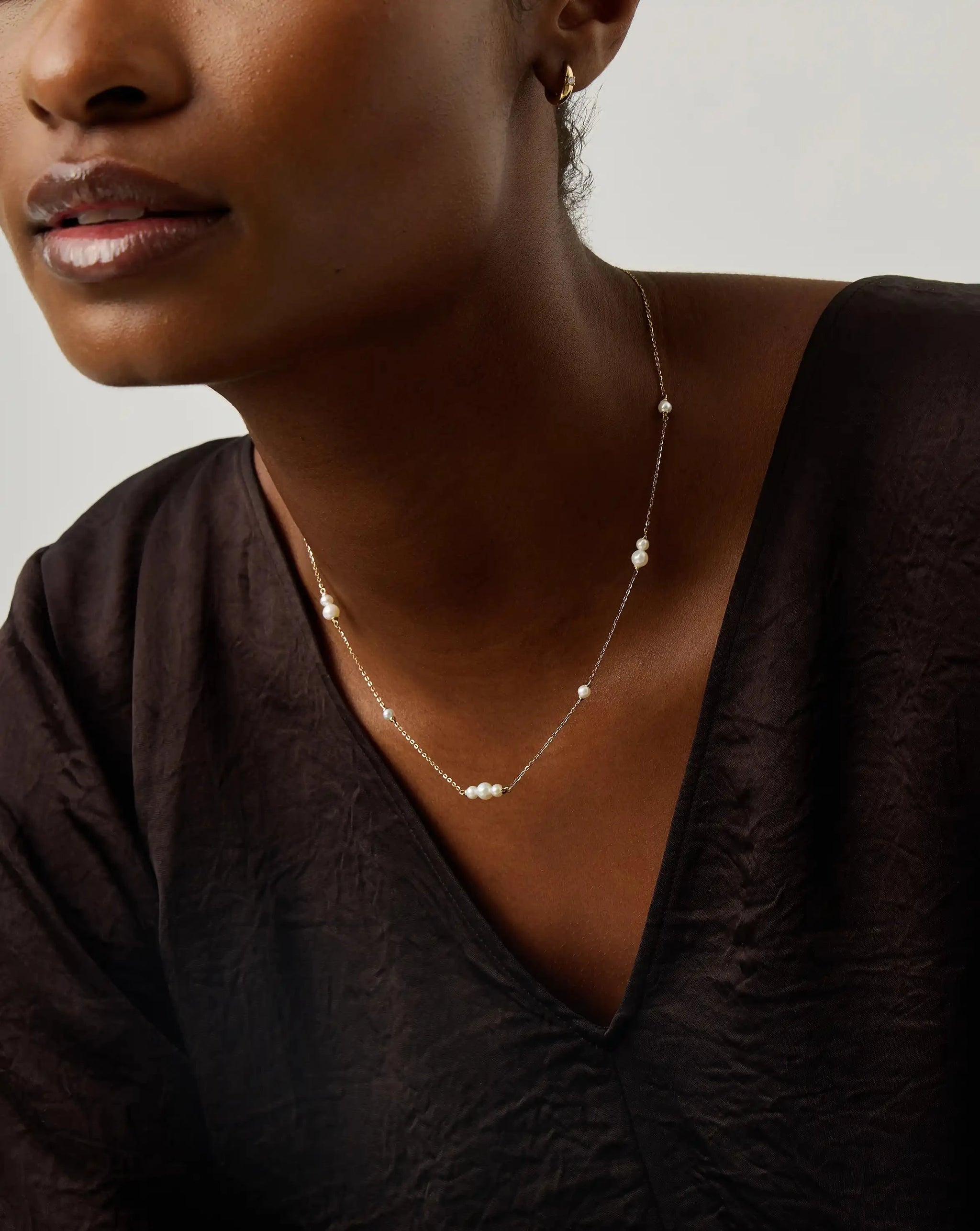 Solid Gold Pearl Chain Necklace | 14k Solid Gold/Pearl Necklaces Missoma 