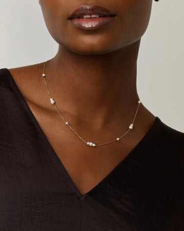Solid Gold Pearl Chain Necklace | 14k Solid Gold/Pearl Necklaces Missoma 