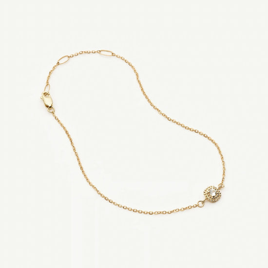 Solid Gold Sapphire Baya Bracelet | 9k Solid Yellow Gold/Lab Grown White Sapphire Bracelets Missoma 