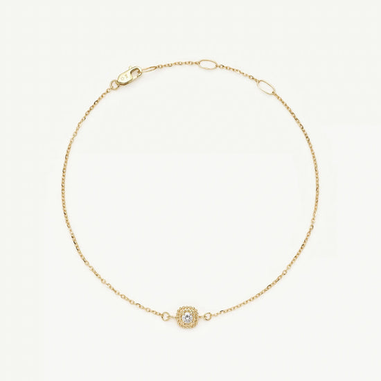 Solid Gold Sapphire Baya Bracelet | 9k Solid Yellow Gold/Lab Grown White Sapphire Bracelets Missoma 