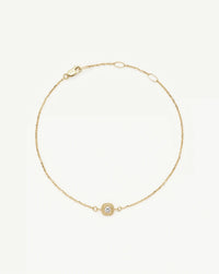 Solid Gold Sapphire Baya Bracelet | 9k Solid Yellow Gold/Lab Grown White Sapphire Bracelets Missoma 