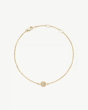 Solid Gold Sapphire Baya Bracelet | 9k Solid Yellow Gold/Lab Grown White Sapphire Bracelets Missoma 
