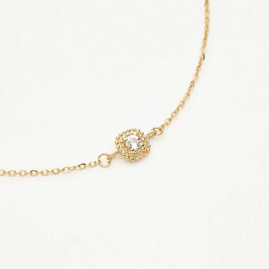 Solid Gold Sapphire Baya Bracelet | 9k Solid Yellow Gold/Lab Grown White Sapphire Bracelets Missoma 