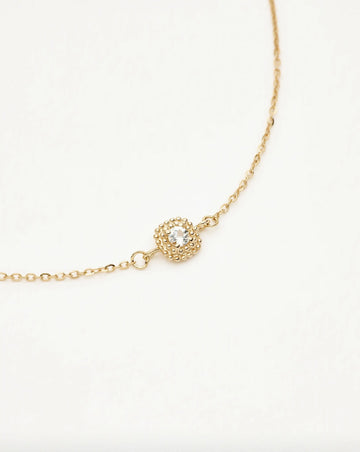 Solid Gold Sapphire Baya Bracelet | 9k Solid Yellow Gold/Lab Grown White Sapphire Bracelets Missoma 