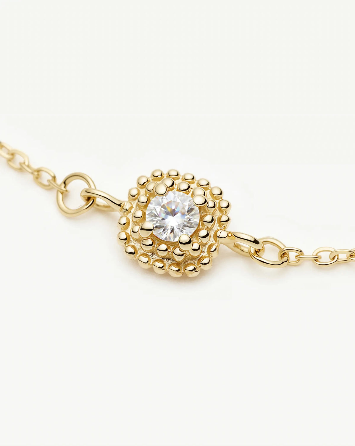 Solid Gold Sapphire Baya Bracelet | 9k Solid Yellow Gold/Lab Grown White Sapphire Bracelets Missoma 