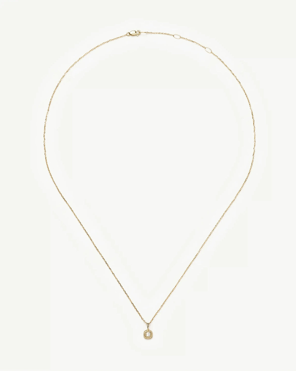 Solid Gold Sapphire Baya Pendant Necklace | 9k Solid Yellow Gold/Lab Grown White Sapphire Necklaces Missoma 